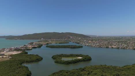 drone view of portmore city st catherine jamaica