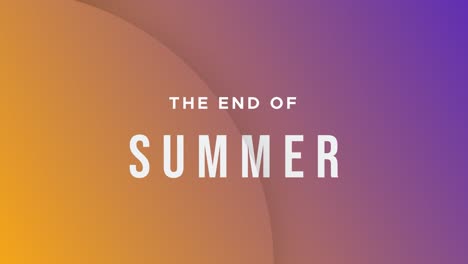 animación de la plantilla de texto de fin de verano