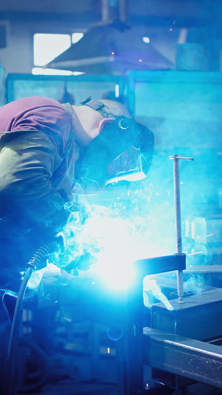 Welding at a Metalwork Factory