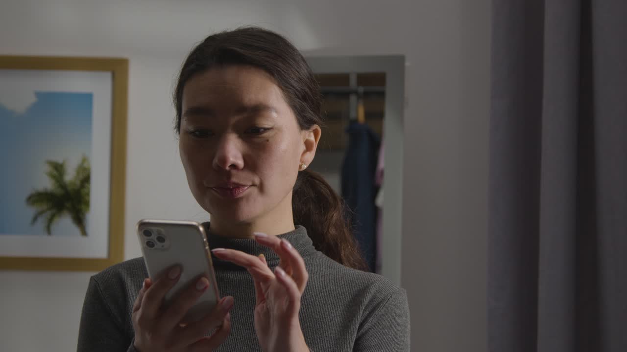 Disappointed Woman At Home Receiving Text Message Telling Her She Has Been Unsuccessful In Job Interview 2