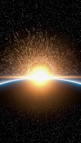 cosmic horizon: eclipse and stellar sunrise