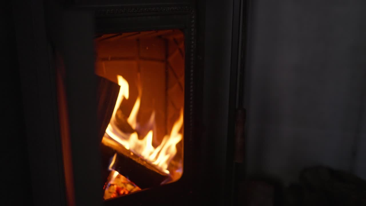 Cozy Fireplace with Person