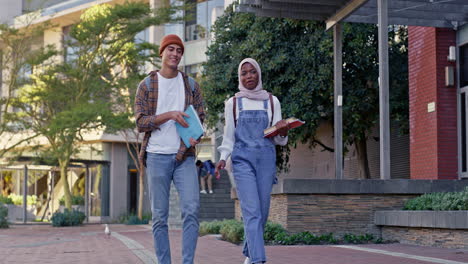 college students walking on campus