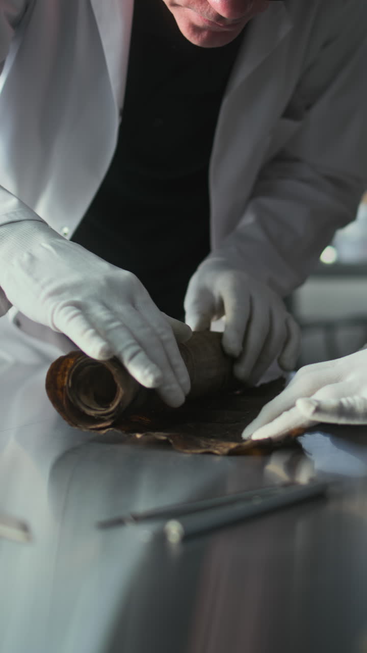 conservación de los antiguos rollos