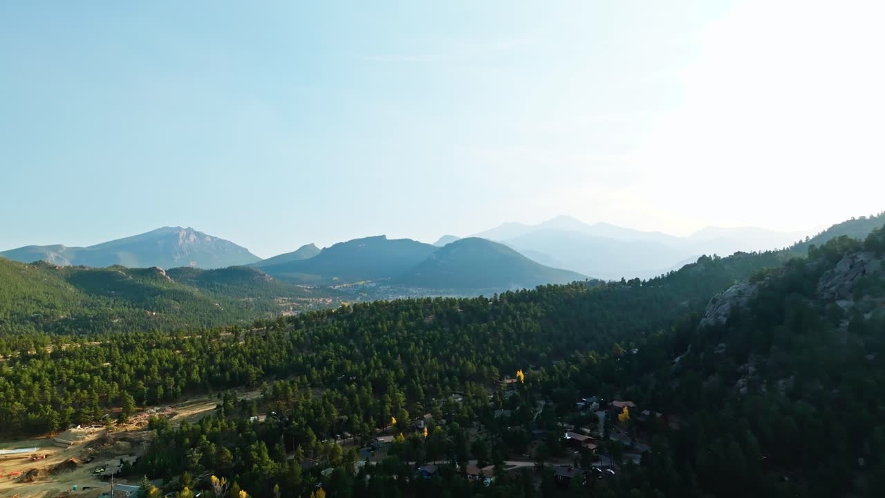 Aerial View of Rocky Mountains Landscape