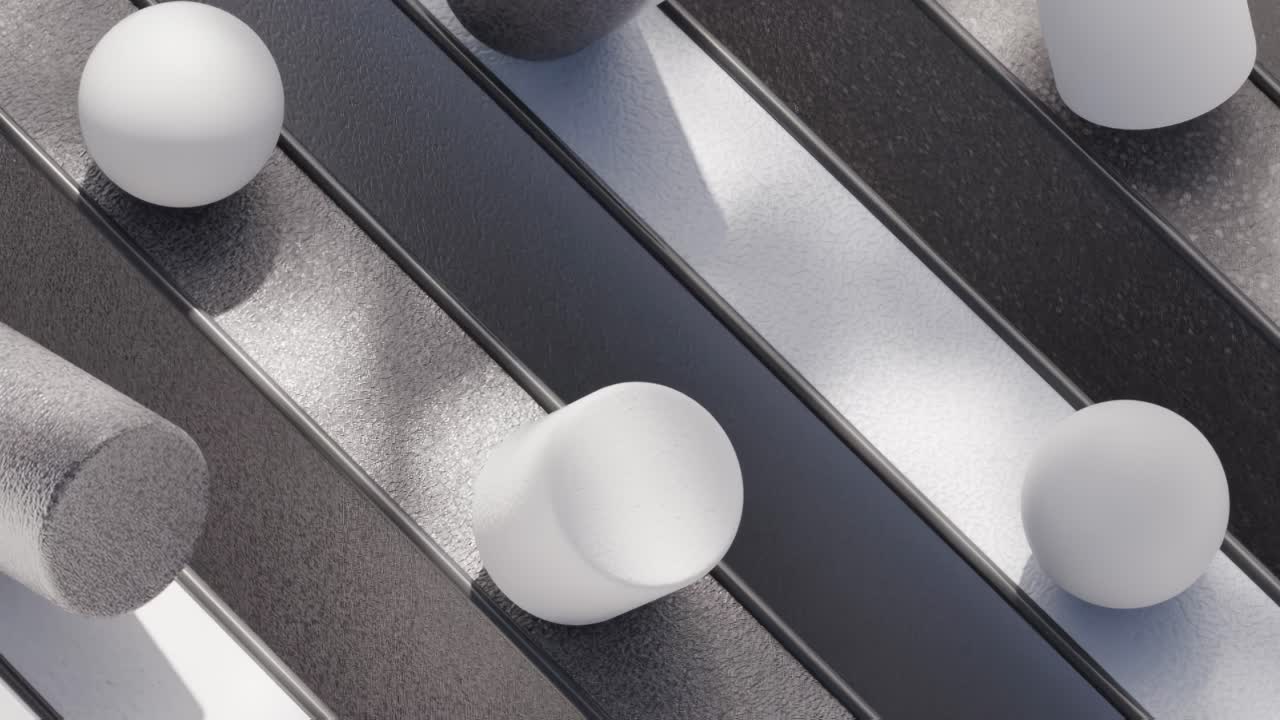 Abstract Geometric Shapes in Monochrome