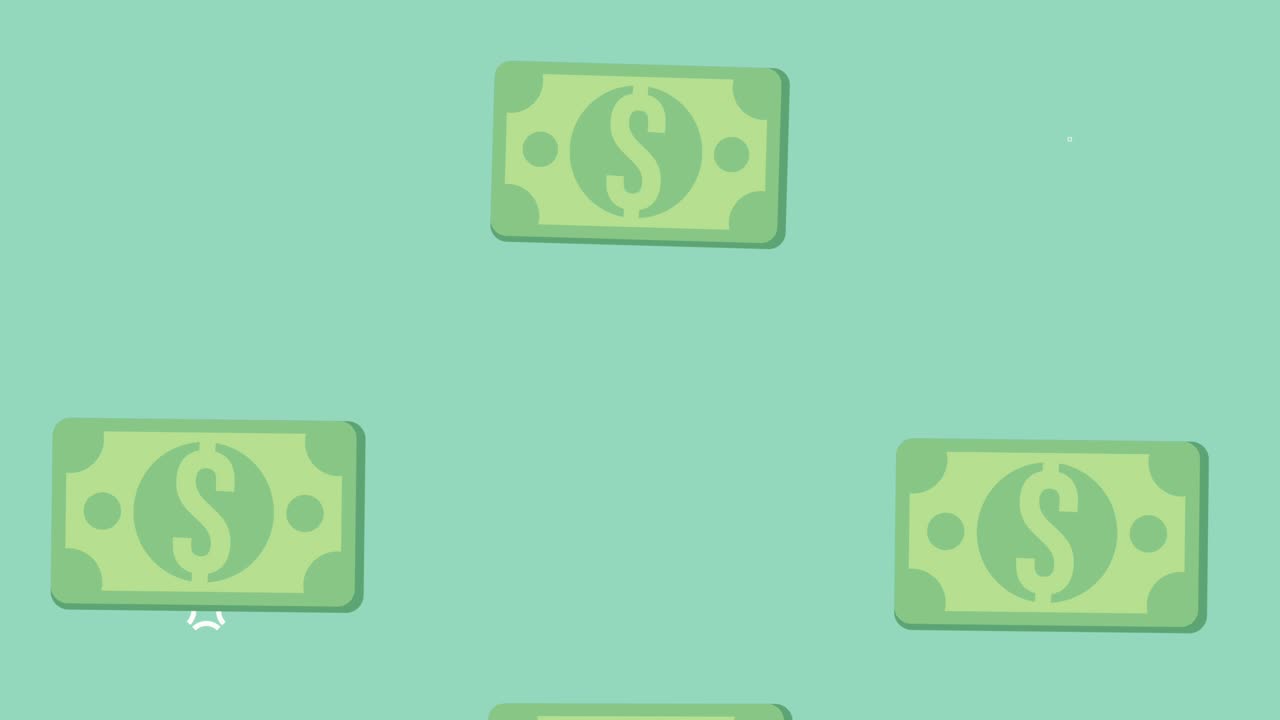 지폐, 돈, 달러 패턴 애니메이션