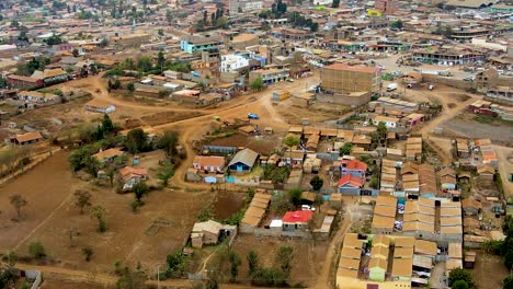 vista de paisaje de la ciudad-drone