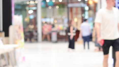 people walking in a shopping center