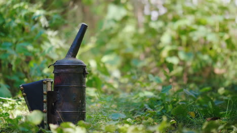 equipment in the apiary smoke machine 4k video