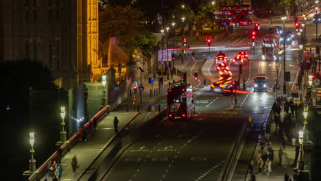 night traffic on westminster bridge, london