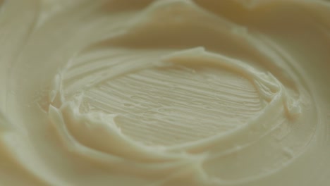 close-up of a creamy white skincare product