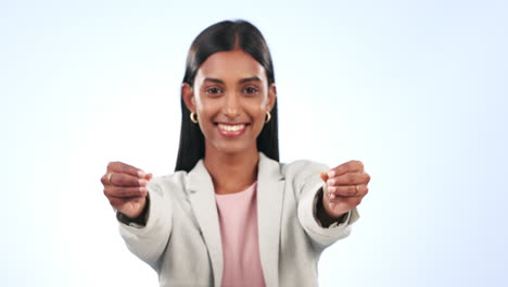 Business-woman,-face-and-tablet-with-green-screen