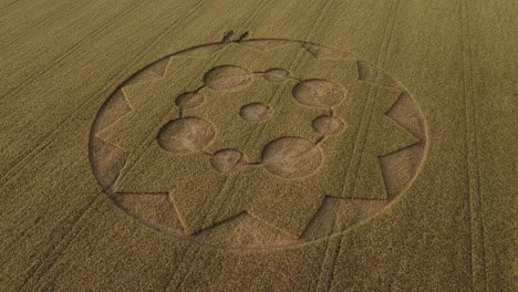 crop circles found near hampshire county in winchester, england - aerial