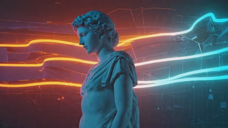 Neon Statue Art