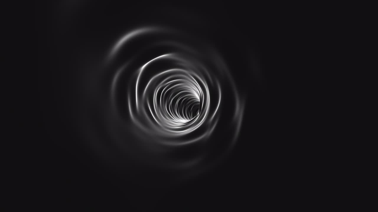 터널 끝의 빛, 검은 터널의 깊은 곳으로 날아갑니다.