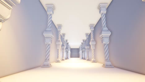 corredor vacío con columnas palacio