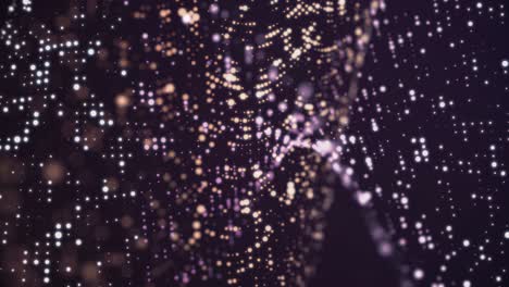 abstract digital background with glowing dots and particles