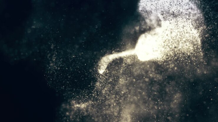 glowing particle, abstract background.