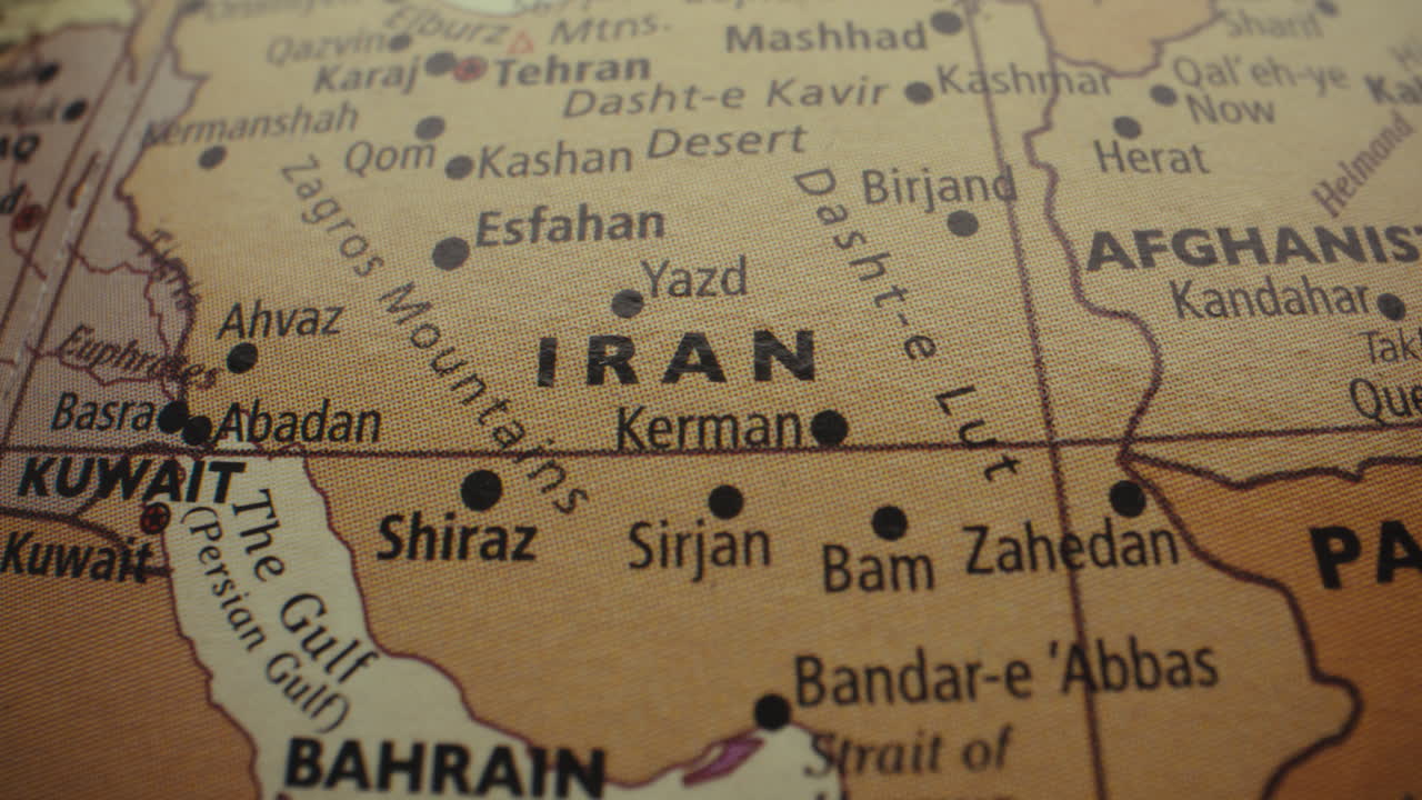 Mapa detallado de Irán y regiones circundantes