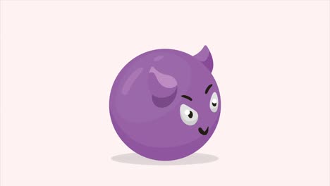 devil purple emoji character animation