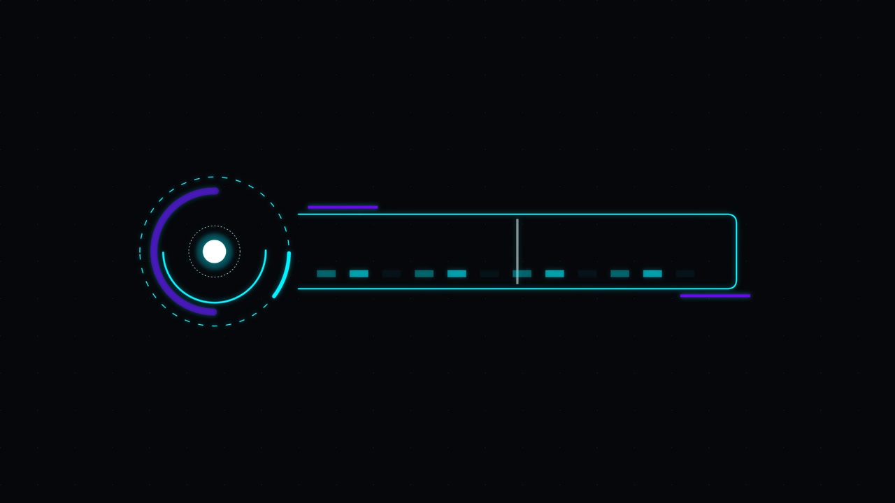 Digital Lower Third Graphic with Futuristic Circular Interface