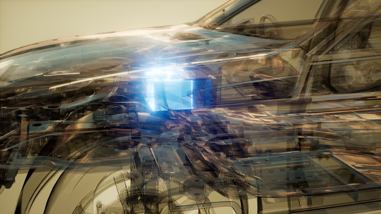 자동차 배터리가 자동차에서 보입니다.