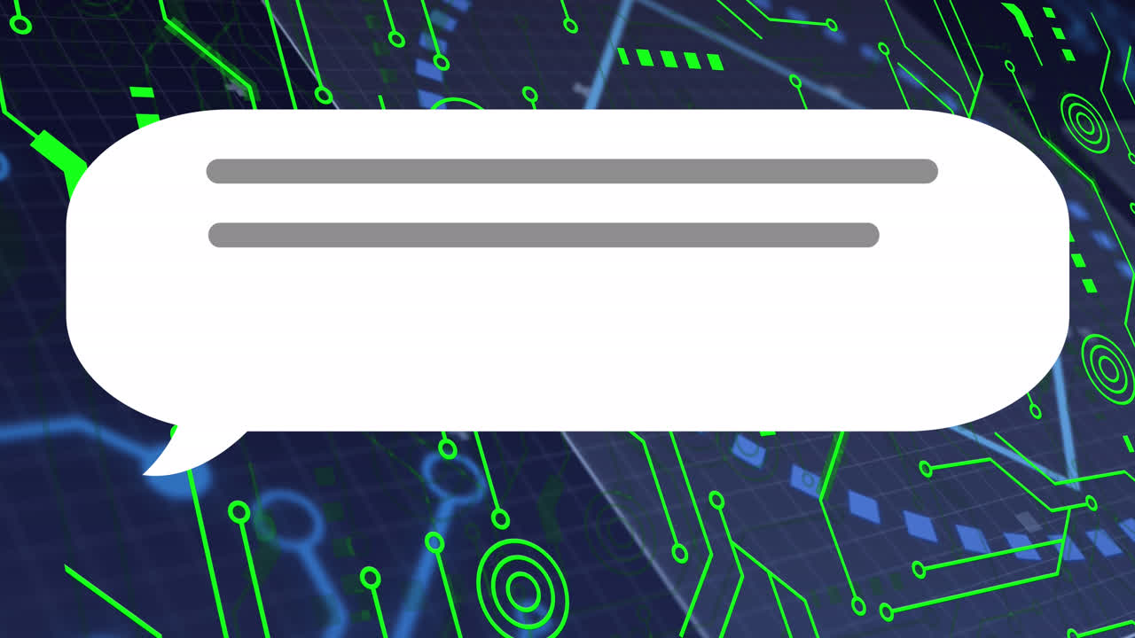 컴퓨터 회로판을 통해 데이터 처리의 애니메이션