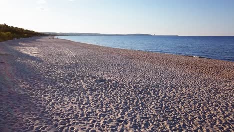 sandy beach aerial shot