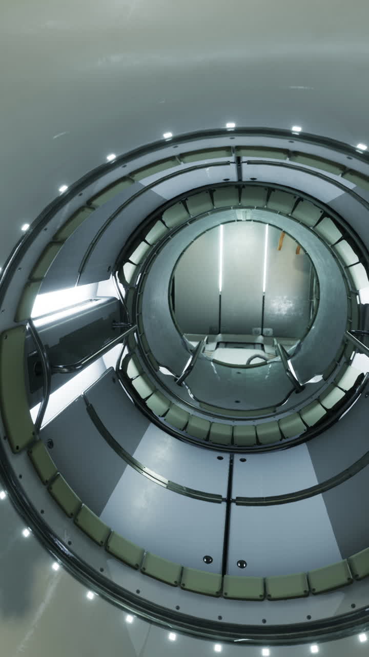 Esplorando il design futuristico degli interni di un'elegante astronave moderna