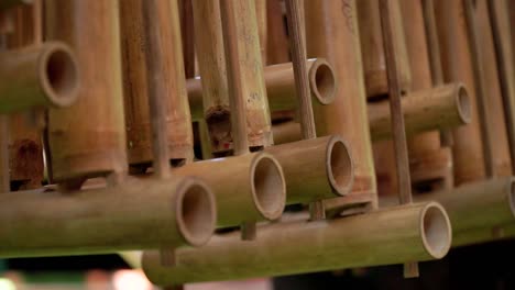 angklung hung in a row