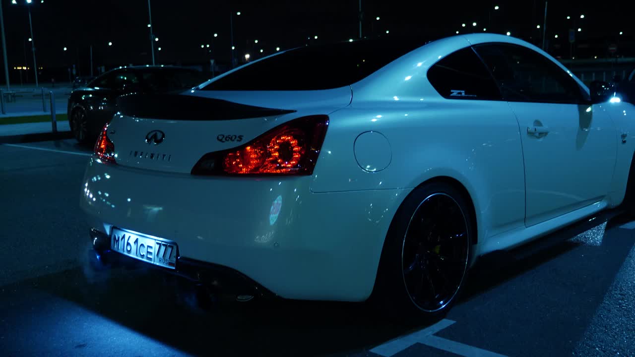 Infiniti Q60S at night