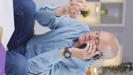vertical video of marriage discussion over the phone.