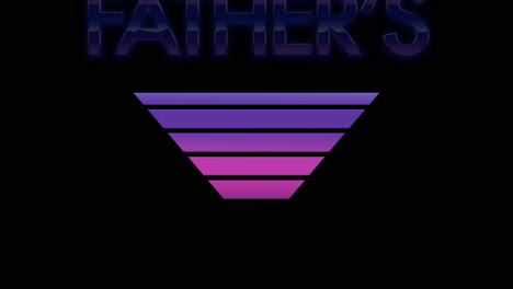 Neon-sign-for-Father's-Day-in-pink-and-blue-letters-on-black-background