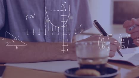 Estudiantes-Estudiando-Y-Ecuaciones-Matemáticas