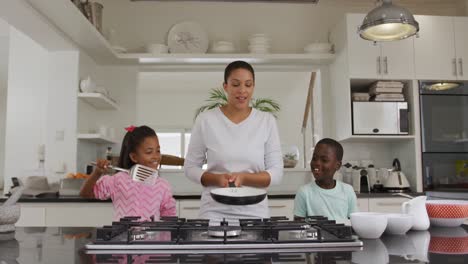 family enjoying free time at home