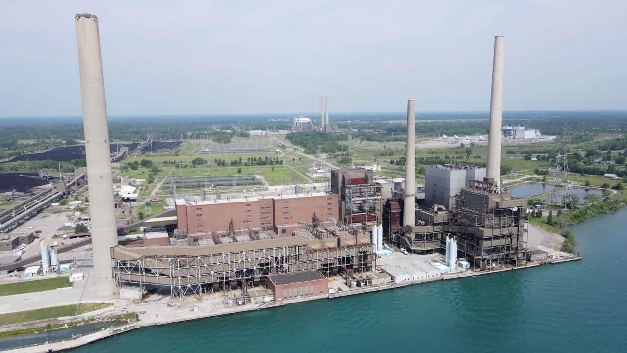 área de la planta de energía de china oriental, michigan, estados unidos