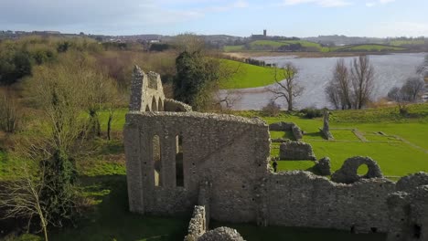 inch abbey drone aerial shot