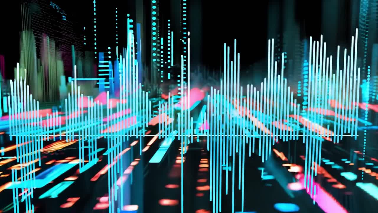 Abstract Cityscape Audio Visualizer