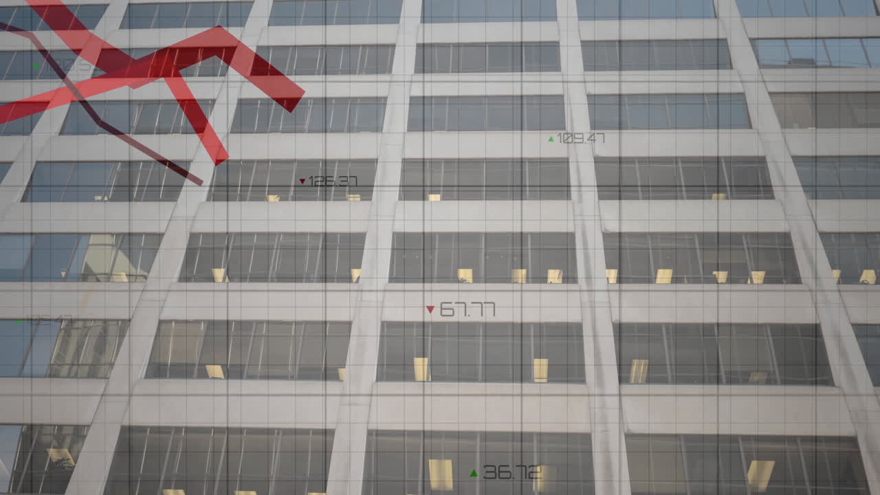 그리드 및 사무실 건물에 대한 차트 애니메이션