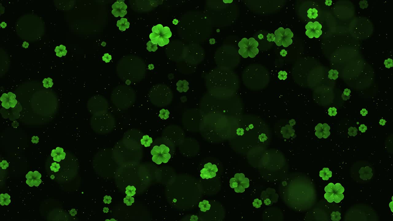 Saint patricks day design with clover leaf grass leaves ireland spring on green background irish