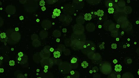 saint patricks day design with clover leaf grass leaves ireland spring on green background irish