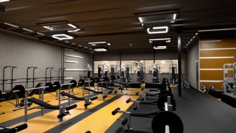 modern fitness gym interior