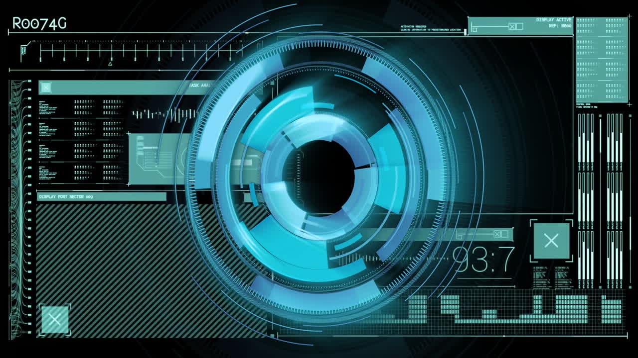Animation of scope scanning and digital data processing