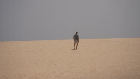running over volcanic dunes and feeling the freedom in fuerteventura, canary island