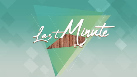 oferta de último minuto con triángulos en la textura de gradiente