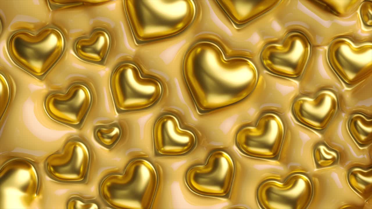 황금색 심장 모양