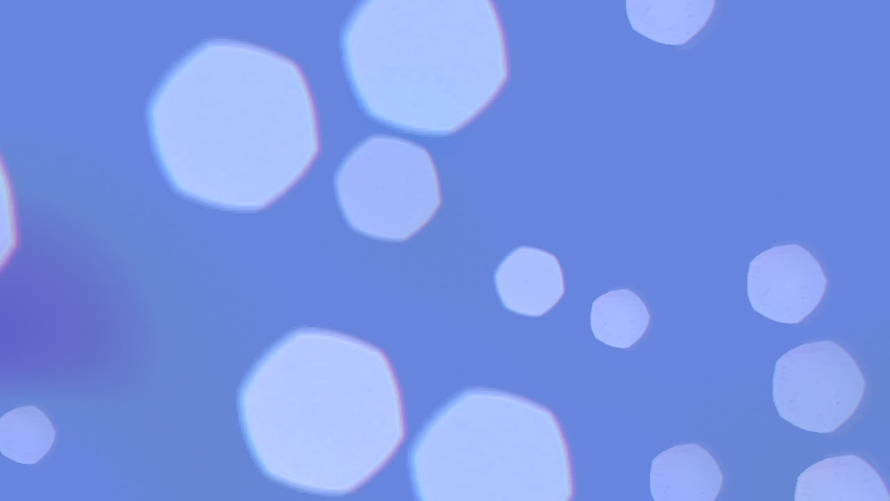 패션 그라데이션에 떨어지는 육각형 보케와 입자