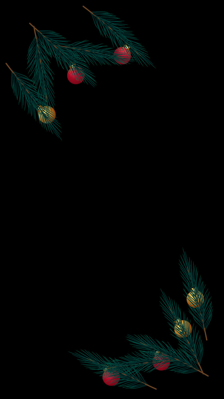 ramas de abeto de navidad fondo con adornos