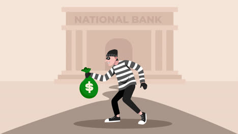 la escena del robo al banco